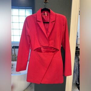 Zara hot pink blazer dress